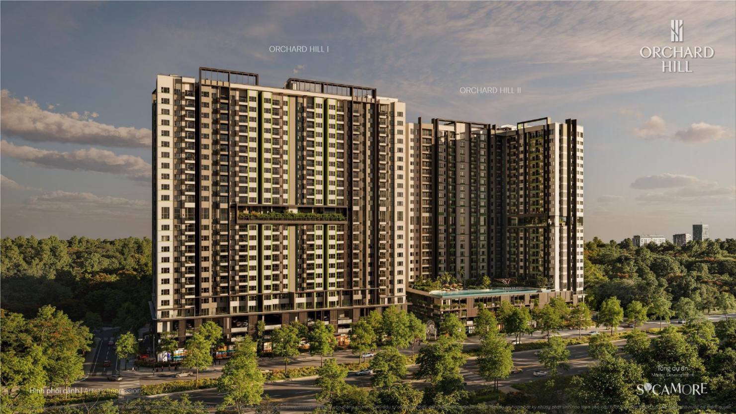 Mở bán căn hộ The Orchard Hill, Thành phố mới Bình Dương. Giá: 48 triệu/m2 